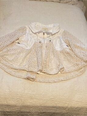 EUC Hei Hei Cream Eyelet Jacket Size XXSP
